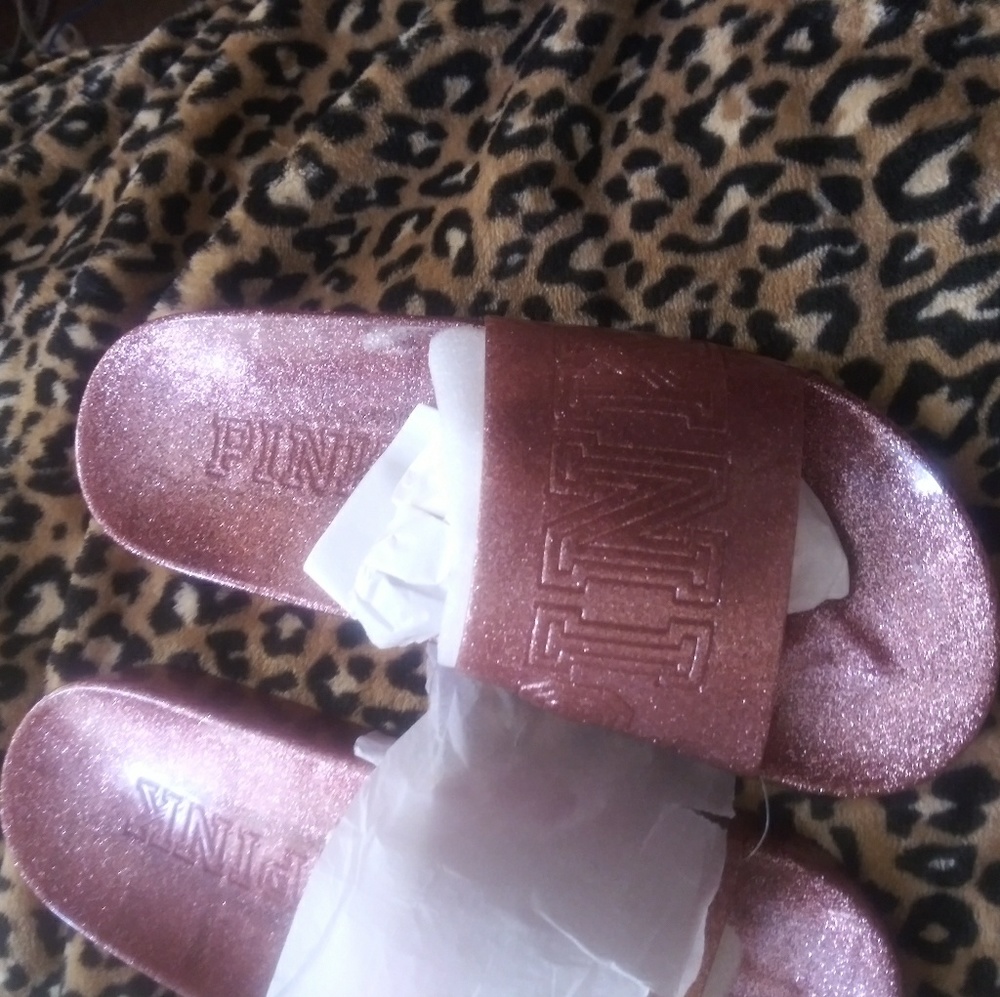 Victoria's Secret PINK Glittery Slides